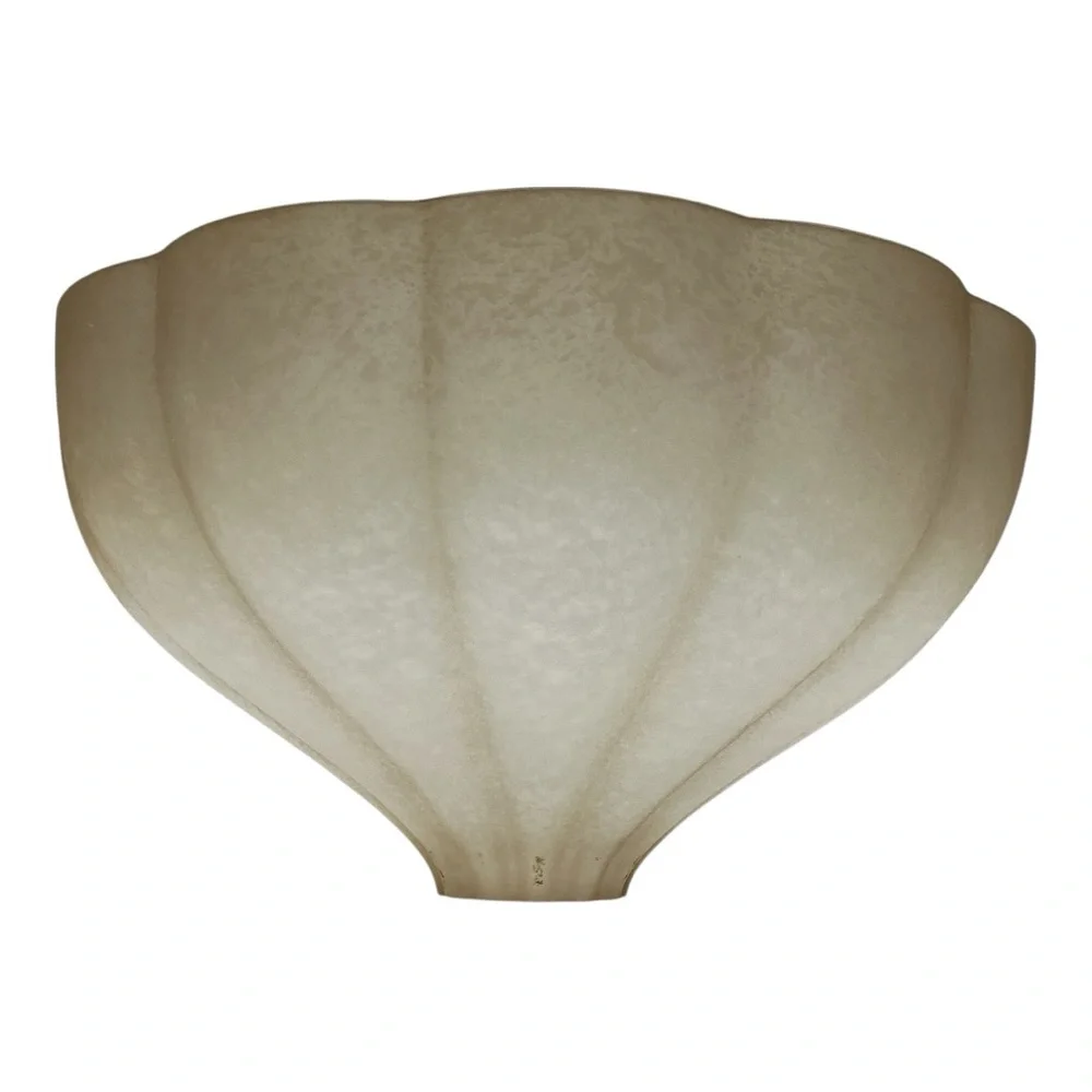 Torchiere Floor Lamp Glass Shade Amber Alabaster Fluted Clam Shape REPLACEMENT